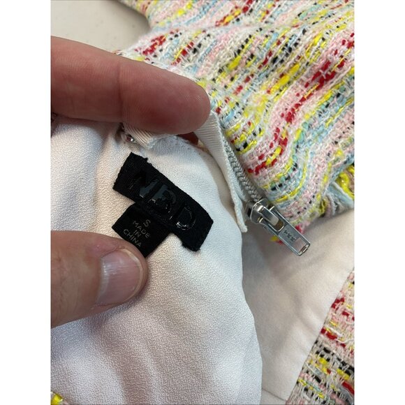 NBD Revolve Textured sleeveless‎ boucle Rainbow Crop Top size S - Picture 5 of 10